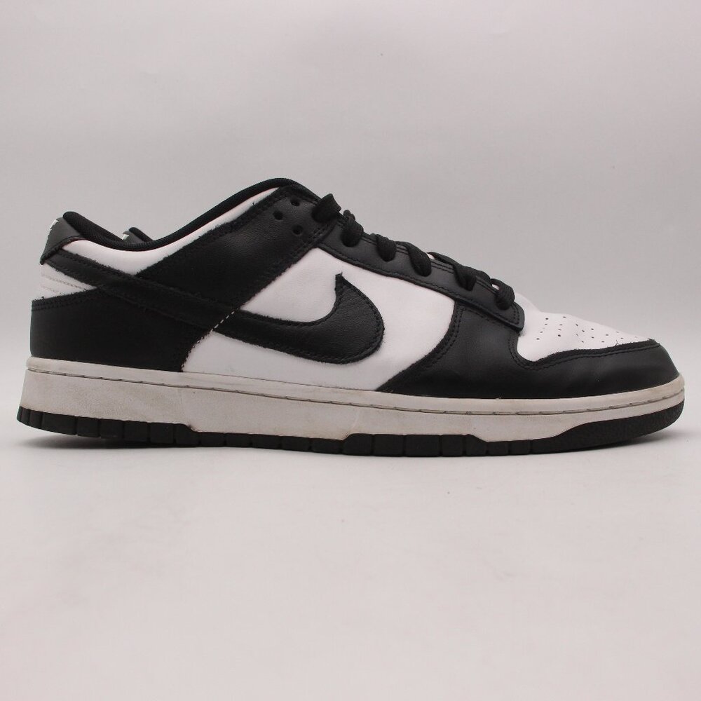 Nike Dunk Low Retro Men's Size 12 White Black Lace-Up Sneakers DD1391-100